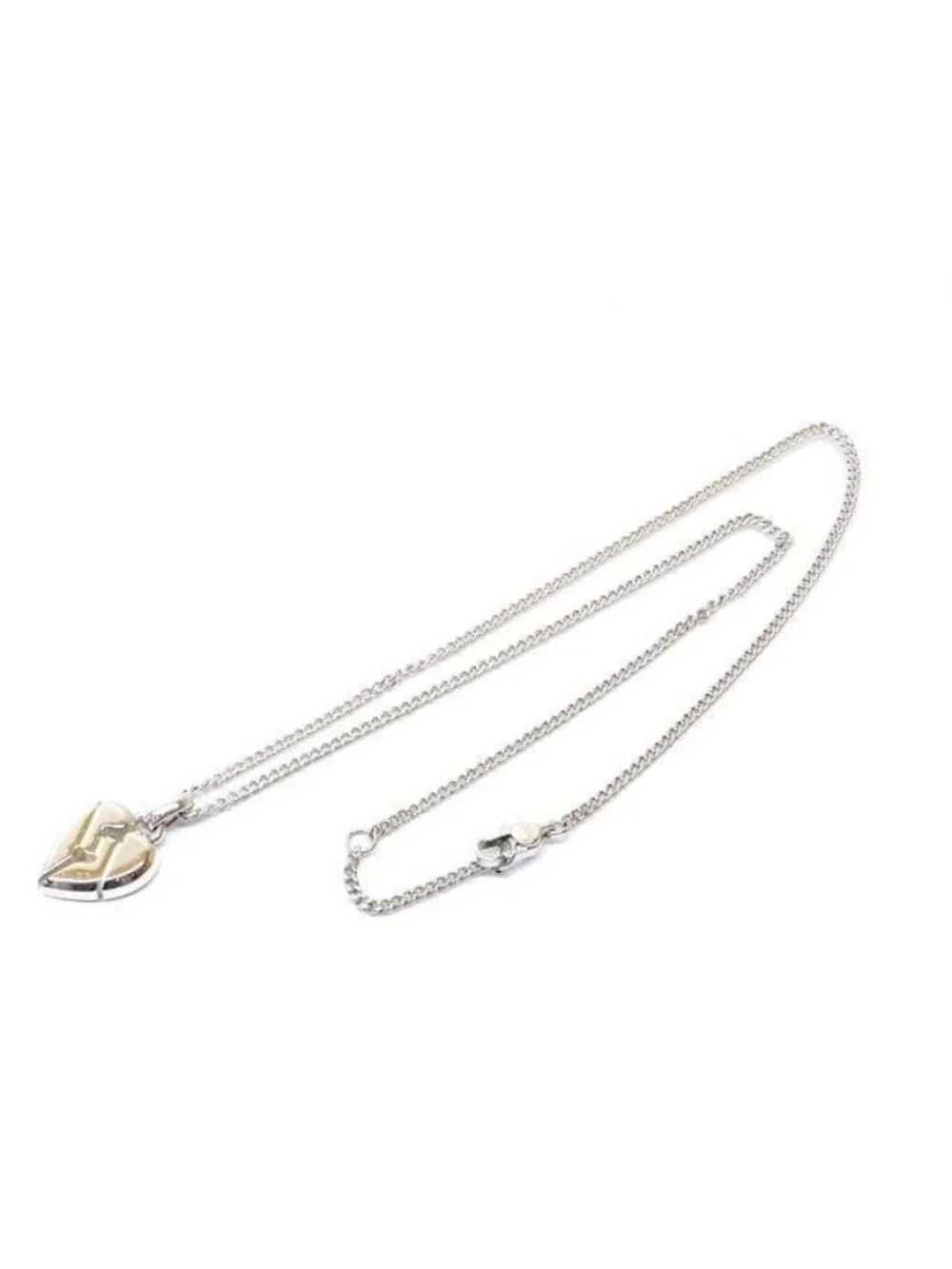 Gucci Knot Heart Necklace 925 Sterling Silver